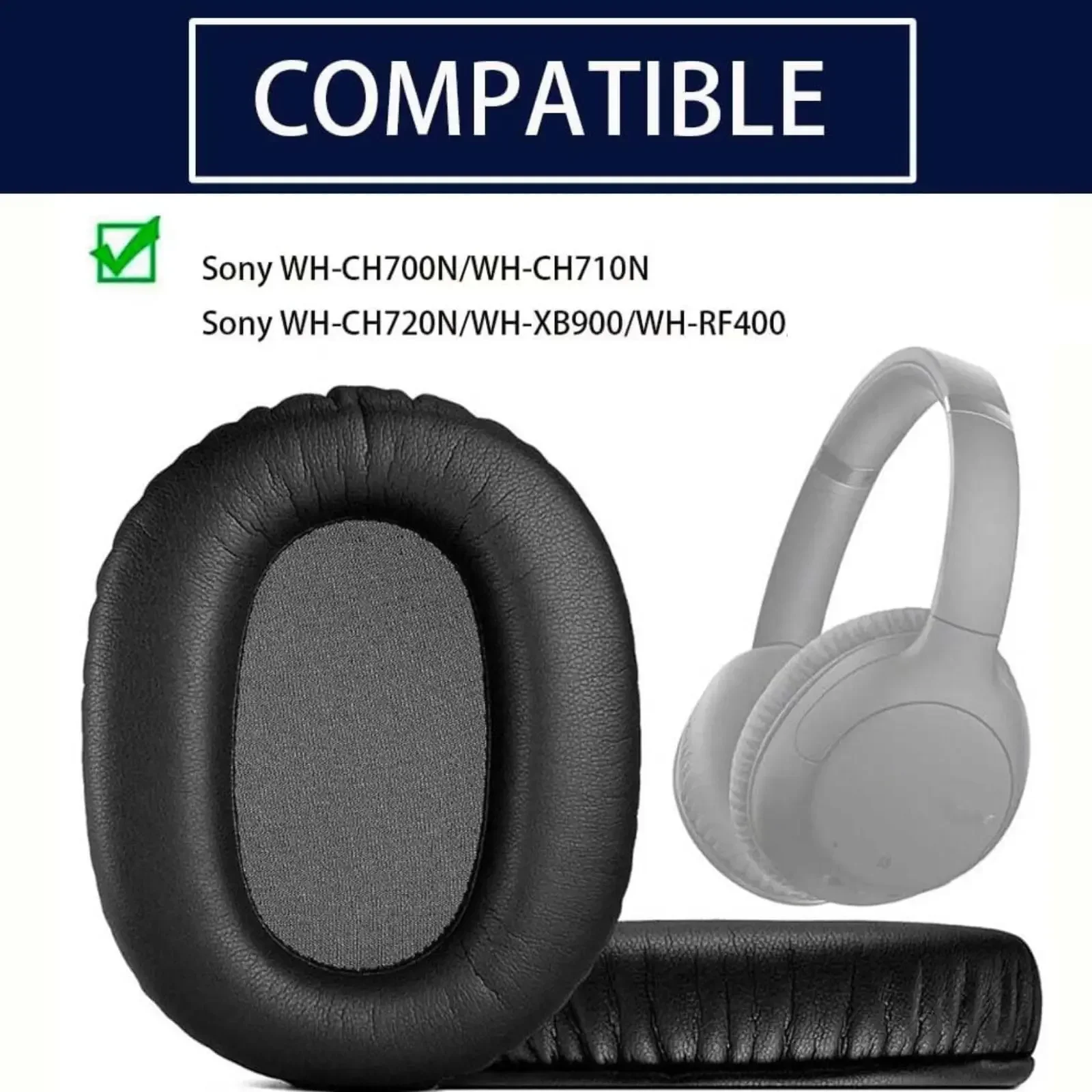 

Replacement Protein skin memory sponge Earpad for Sony WH-XB900N Earmuff Ultra-soft Sponge Cushion Cover Headphone repair parts，