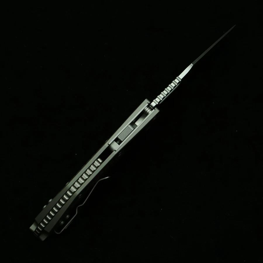 LEMIFSHE غرزة دليل RamL التيتانيوم مقبض السيراميك تحمل علامة M390MK شفرة هانت في الهواء الطلق الأسماك EDC أداة للطي سكين تخييم