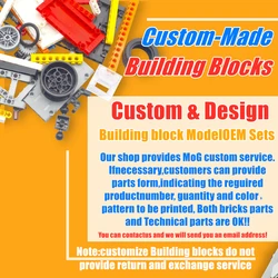 Technical Bricks Moc DIY Custom Building block Model OEM Design Assembly Instruction Design Printed Building block Sets Product