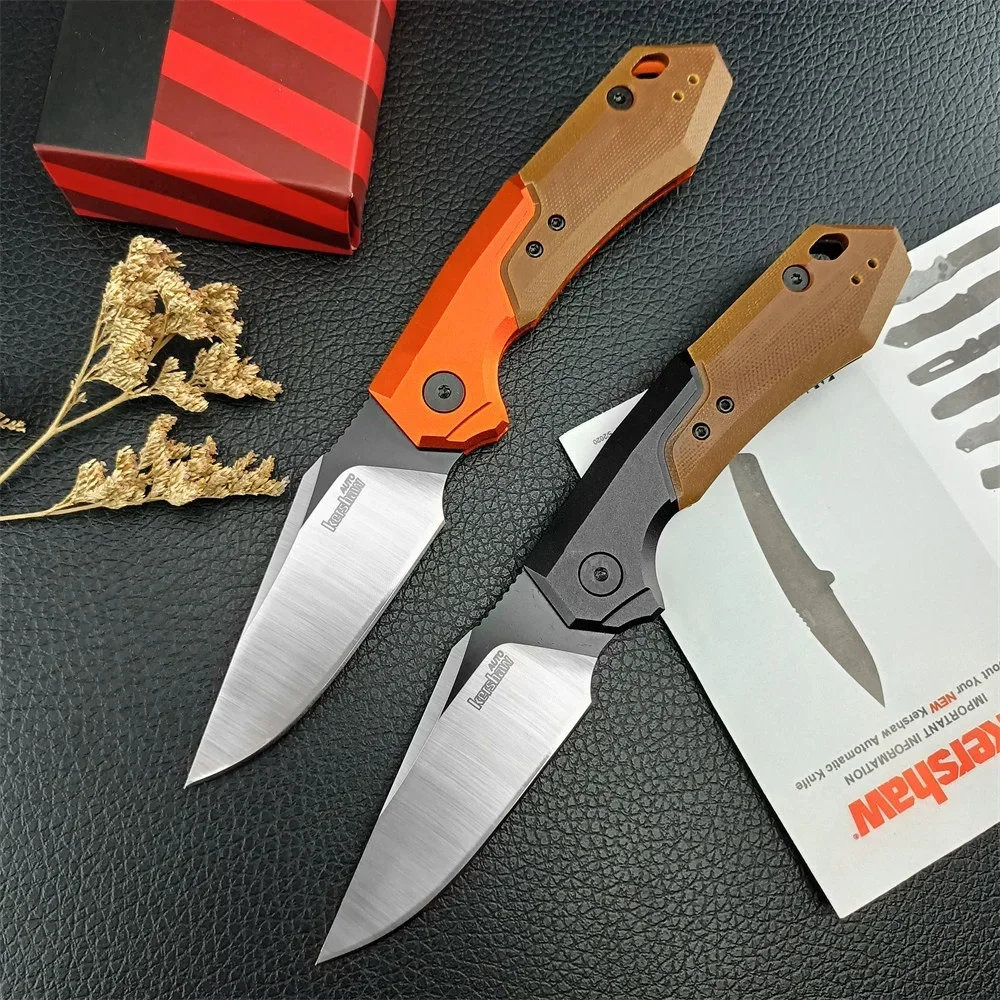 2024 KS 7851 Folding Knife D2 Blade Aluminum Alloy + G10 Handle Outdoor EDC Surviva Hunting Tools Camping Hiking Pocket Knives