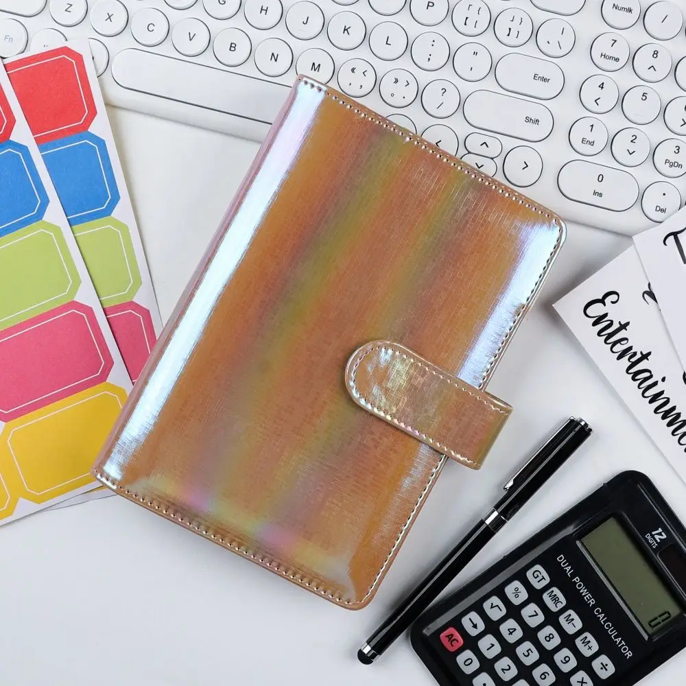 Classeur A6 à feuilles mobiles pour planificateur de Budget d'argent, avec fermeture éclair, enveloppes d'argent à la mode, carnet de notes créatif coloré à main