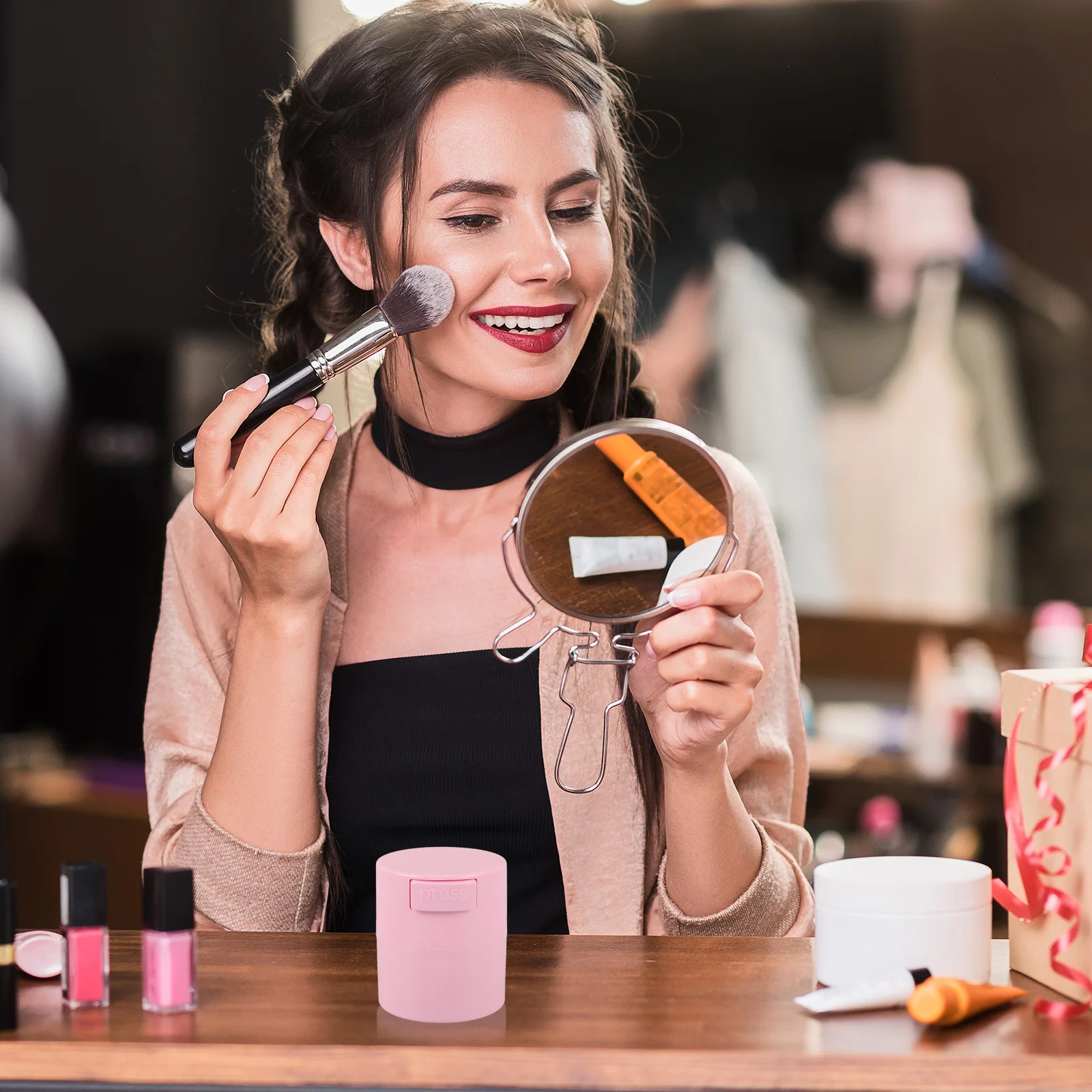 속눈썹 접착제 보관 탱크 밀폐형 프레스 타입 대용량 속눈썹 연장 보관 용기 속눈썹 아티스트 용품