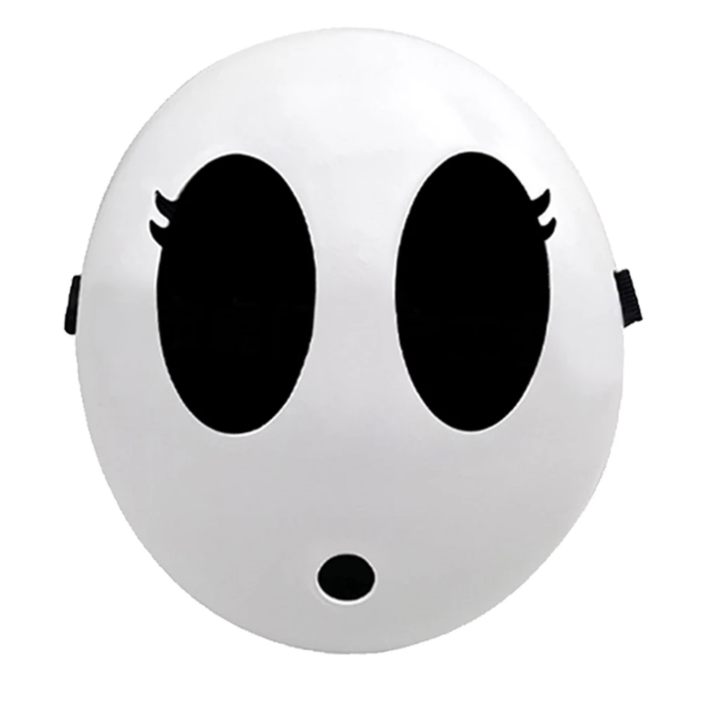 Shy Guys Mask Cosplay maschere di plastica casco adulto donna uomo Masquerade travestimento Costume puntelli Halloween Fantasia accessori per abiti