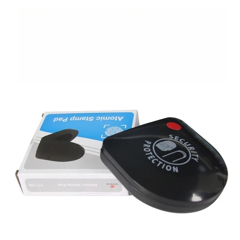 Mini Portable Fingerprint Ink Pad Quick Dry Red Black Thumbprint Stamp Pad Easy Clean Finger Ink Box Office Signature Supplies view 4