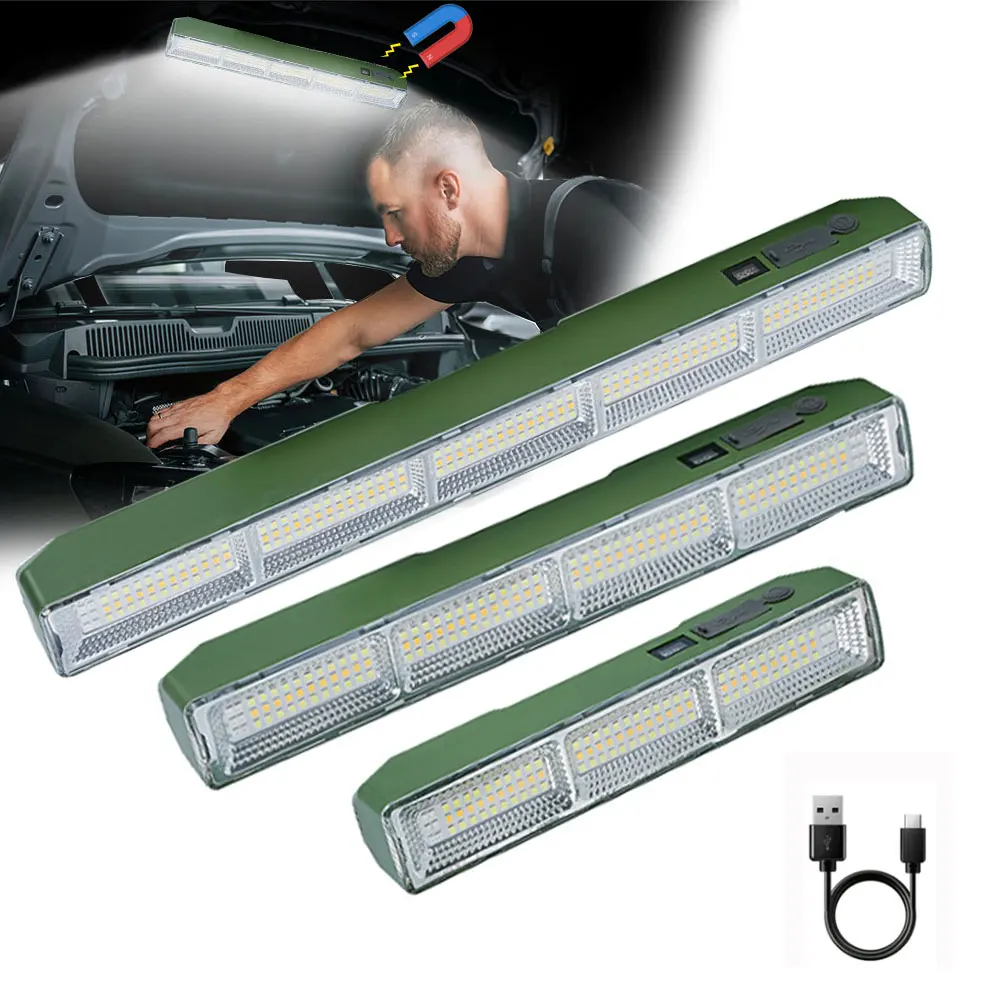 

Super Bright Magnetic Work Light Built-in 6000mAh Rechargeable Battery Underhood Work Lamp Bar For Car Repair Outdoor lighting