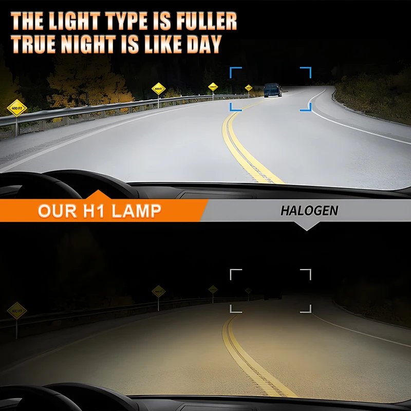 Dualvision 2 قطعة H1 LED المصباح Canbus 600000LM السوبر مشرق 16 قطعة 8054 CSP 1:1 لاسلكي صغير 6000K 4300K لمبات السيارات 12 فولت 24 فولت #3