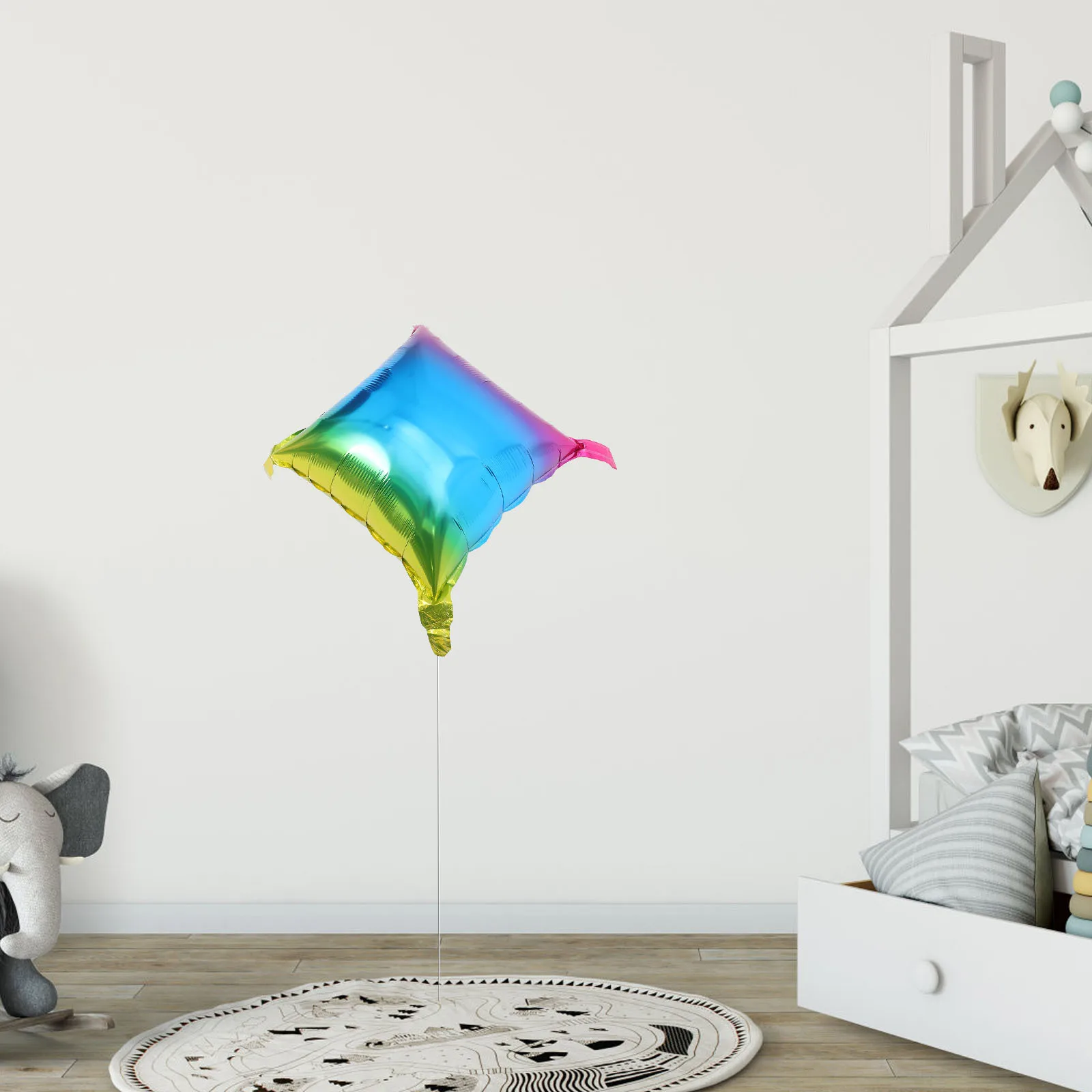 

6Pcs Aluminum Gradient Square Balloons Birthday Baby Shower Party Foil Decorative Balloons Scene Decoration Decorative Balloon