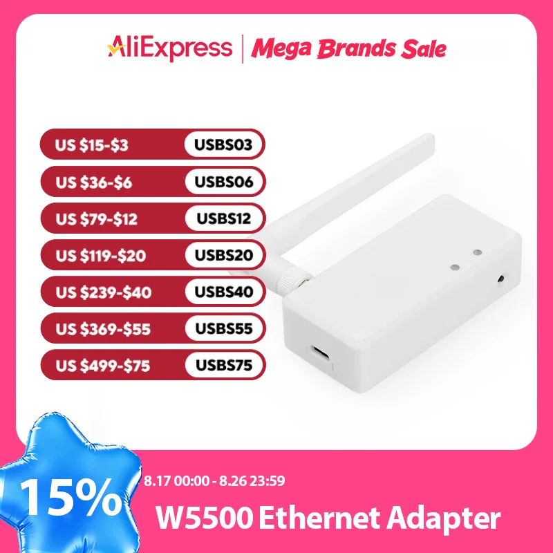 XIAO W5500 Ethernet-Adapter V1.2 PoE Entwicklungsboard, mit ESP32 S3 Plus, TPS563201, 2,4GHz Stabantenne 2,81dBi, MQ7813T1