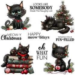 Mangocraft Christmas Series Cute Cats Stamps Cute Animals DIY Scrapbooking Supplies Silicone Stamp For Card Making Albums Decor