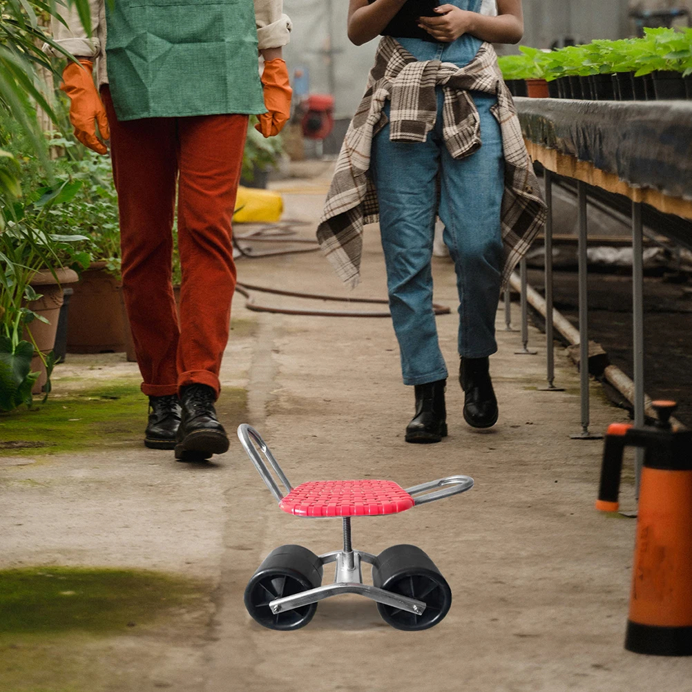 

2pcs Mobile Garden Stool Wheels Durable Lightweight Portable Camping Fishing Travel Picnic Rubber Space Saving Easy Use