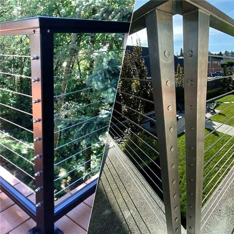 

AB41-60Pcs Invisible Turnbuckle Hand Swage Threaded Stud Tension Hex Head End Fitting Receiver Terminal