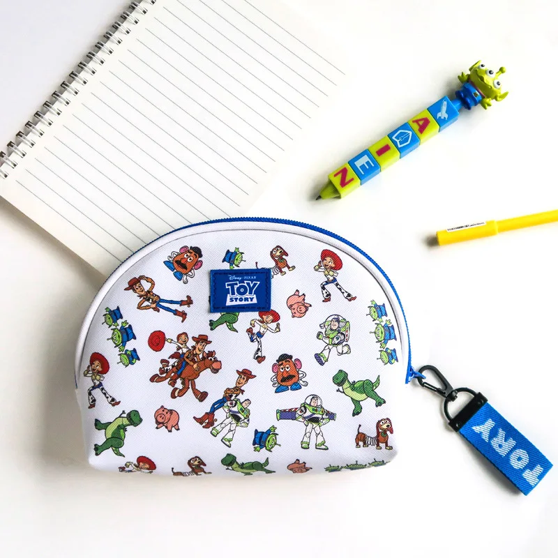 Disney-bolsa de mano de maquillaje Original Pixar Toy Story para mujer, bolso de viaje multifunción de PU, Cubo de almacenamiento, bolsa de