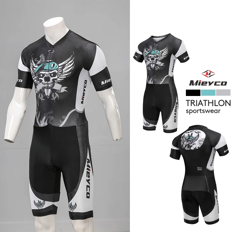 Mieyco Herren-Triathlon-Skinsuit, schnelltrocknender Einteiler, Tri-Anzug für Radfahren, Laufen, Schwimmen, Rennen, Team-Bike-Sportbekleidung – Detail 4