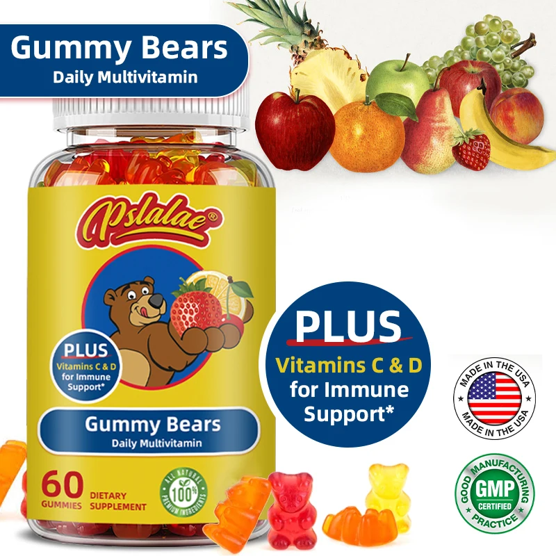 Gummy Bears Daily Multivitamine - Bevat vitaminen C en D om een gezond immuunsysteem te ondersteunen