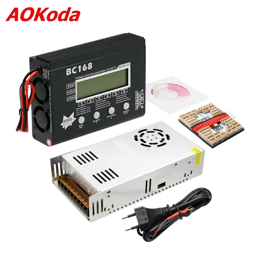 AOK BC168 1-6S 8A 200W 8000mA Current LCD Intellective Display Balance Charge/Discharge Lipo/Lithium Battery For RC Model