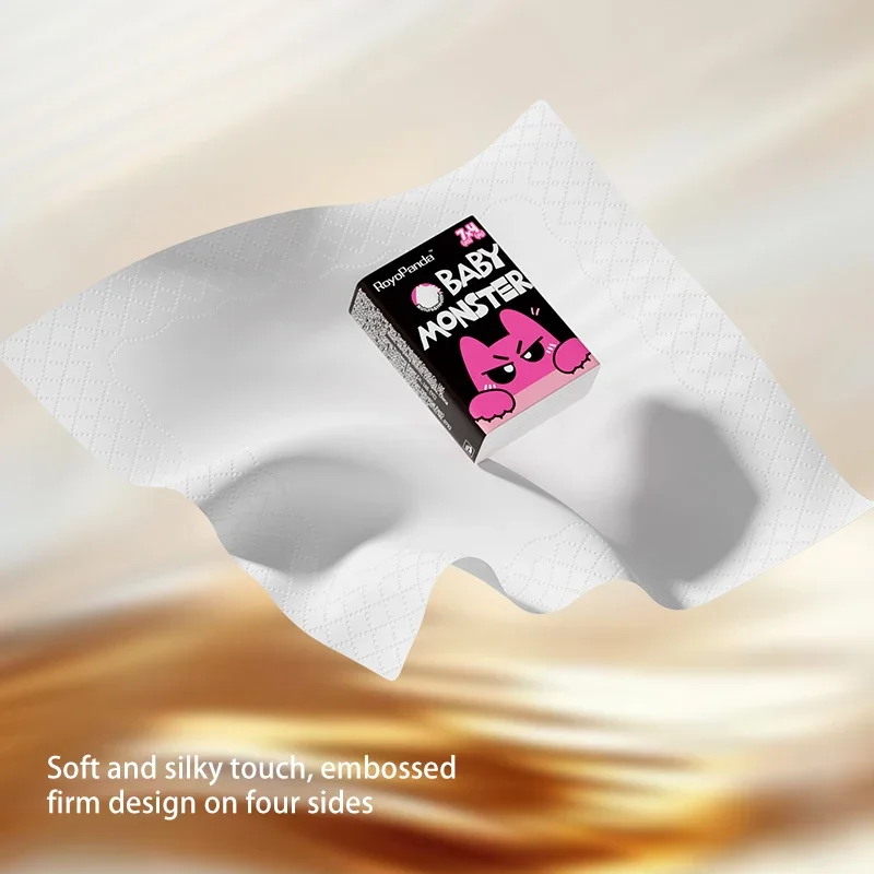 RoyoPanda Portable Handkerchief Paper Mini Pocket Tissue 4 Layer Travel Small Bag Napkin Native Bamboo Pulp Healthy Toilet Paper view 5