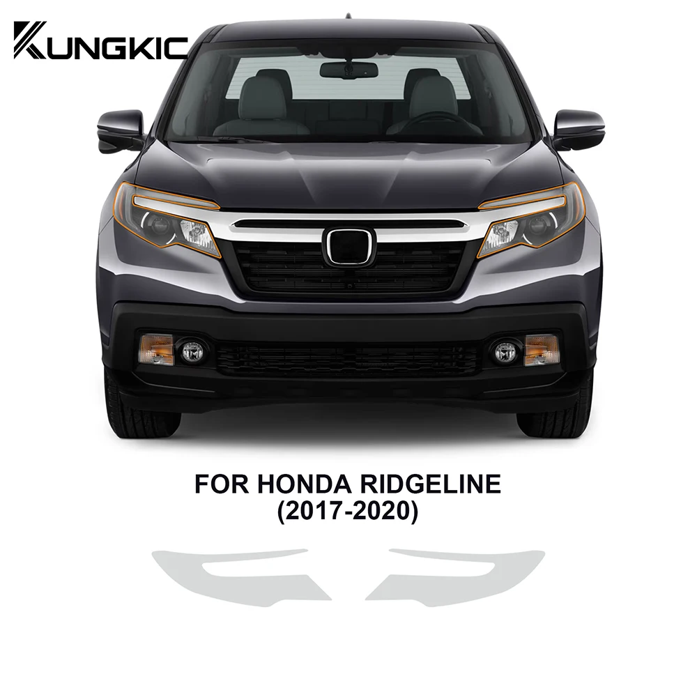 KUNGKIC for Honda Ridgeline 2017-2020 Pre Cut Paint Protection Film Clear Bra PPF TPU 8.5mil Invisible Headlight Sticker Film