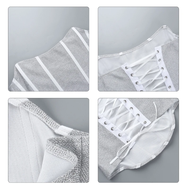 여성을위한 스트레치 코르셋 나이트 클럽 코르셋 연회 드레스 장식을위한 셀프 타이 로프와 패션 여성 Strapless 조끼