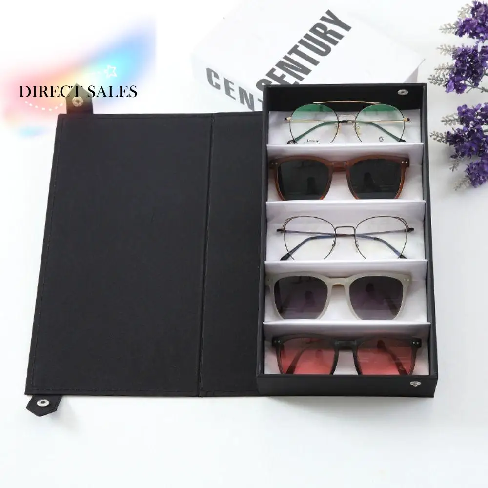 

Portable 5/8/15 Slot PU Glasses Case Eyewear Holder Jewelry Organizer Sunglasses Box Grids Jewelry Display Box Women