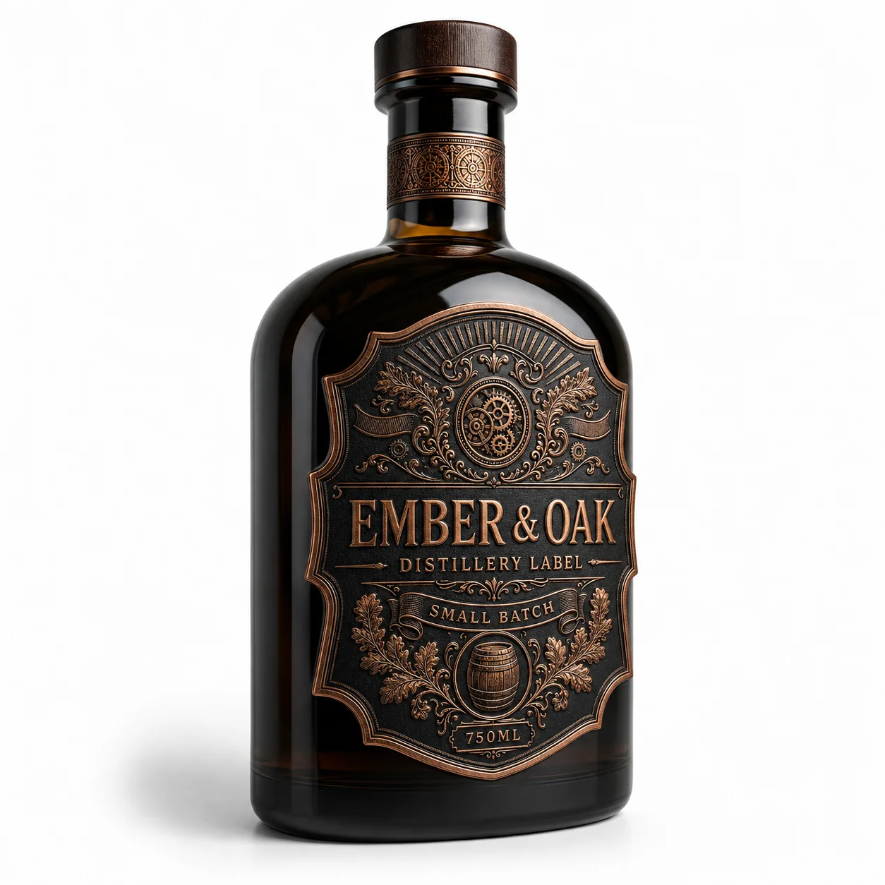 Custom Gold Vodka Label｜Embossed Luxury Logo Sticker｜Premium Vodka Bottle Packaging｜High End Spirit Branding Label