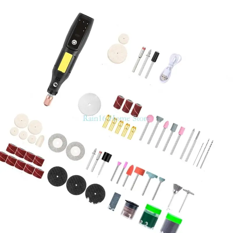 02DB Alat Rotary Profesional 5 Pena Ukiran Kecepatan Adjustable Rechargeable