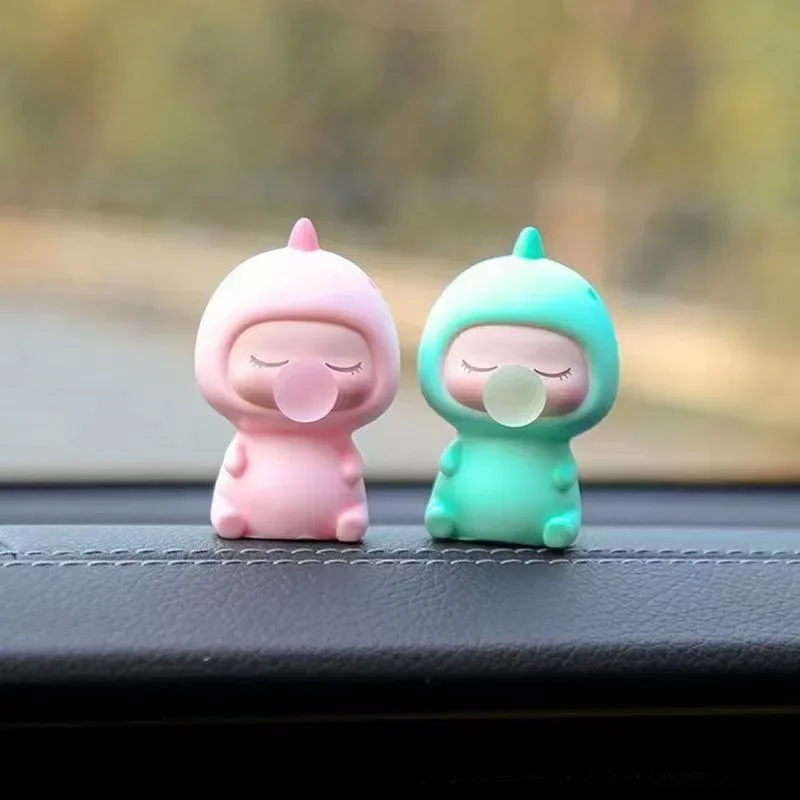 Car ornament cute cartoon dinosaur decoration car internet celebrity center console ornament