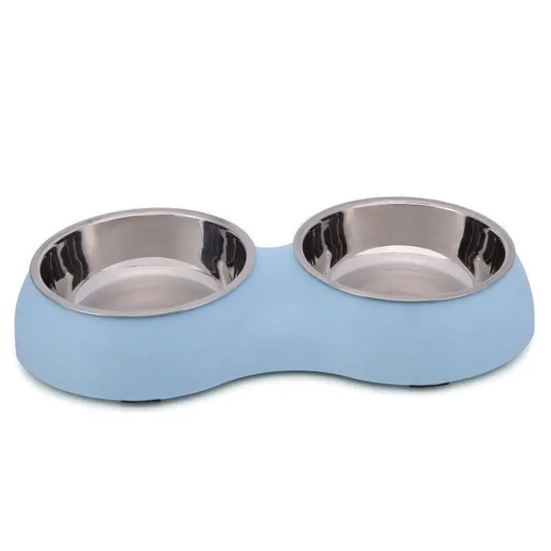 

Large Capacity Double Bowl Stainless Steel Pet Bowl Anti-Flip Dog Bowl Food Bowl Cute Small Dog Bowl Pet Feeding Bowl