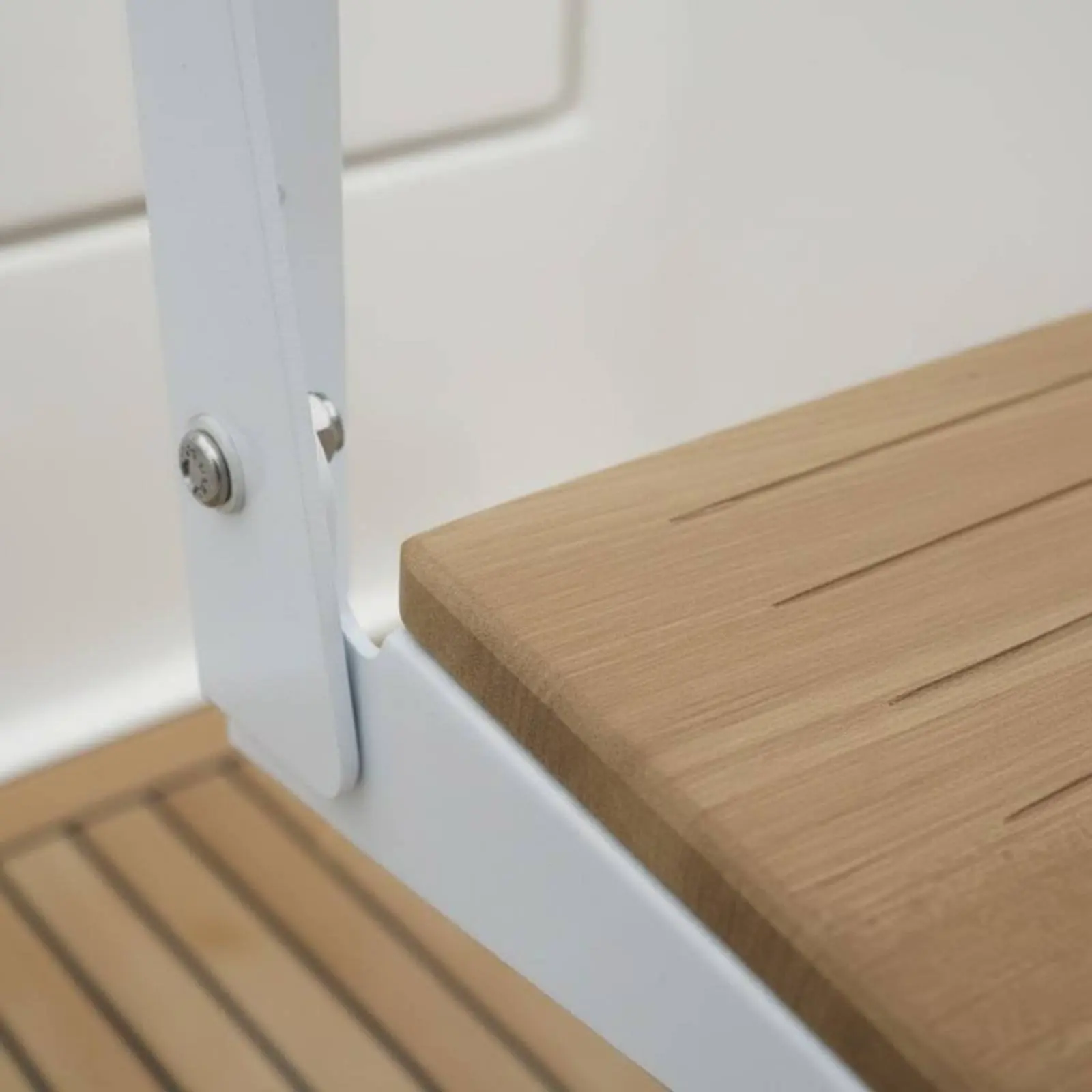 

Foldable Teak Step Aluminum Alloy Boat Fold-up Step Fold-up Footrest Long-Lasting Watercraft Accessory Load Bearing for Yacht