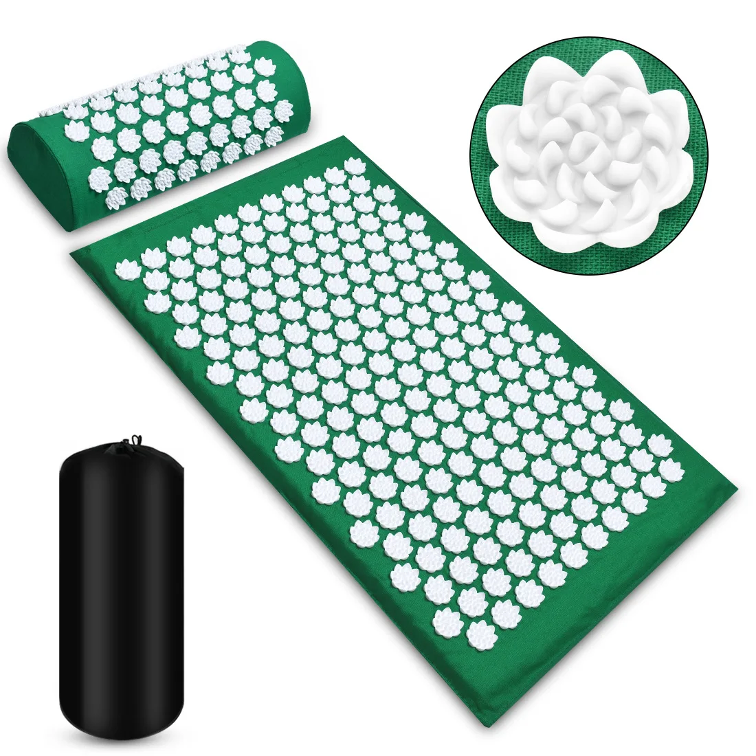 Massager Cushion Shakti Mat Massage Yoga Mat Acupressure Relieve Stress Back Body Pain Spike Mat Acupuncture Massage Mat 65*40cm