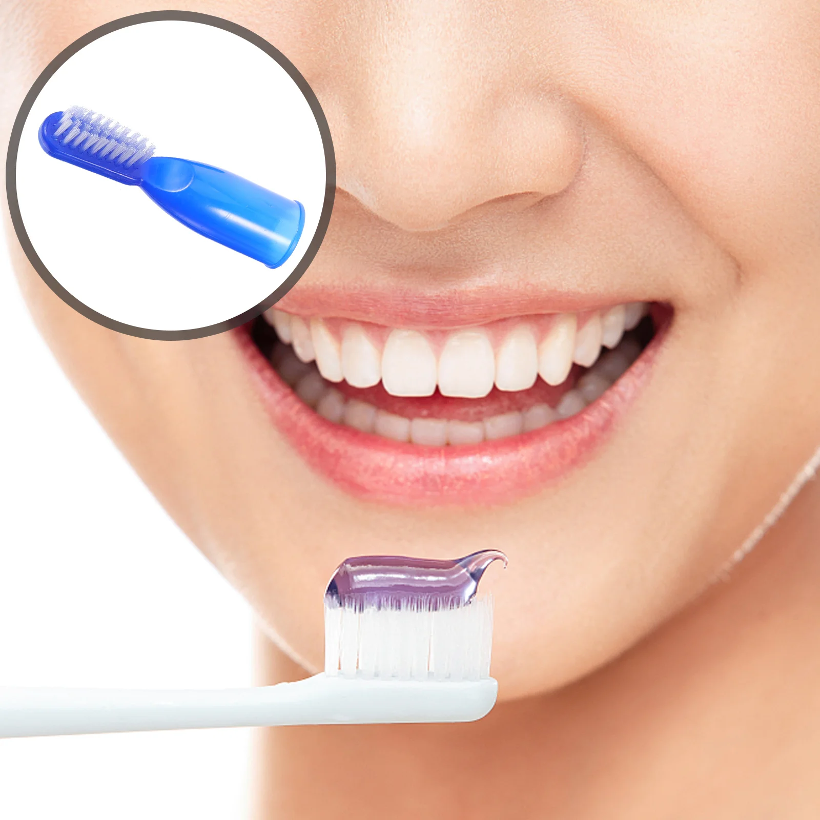 

10 Pcs Half Finger Toothbrush Small Size Soft Bristles Plastic Material Prison Use Travel Portable Toddler Child Teeth Cleaning