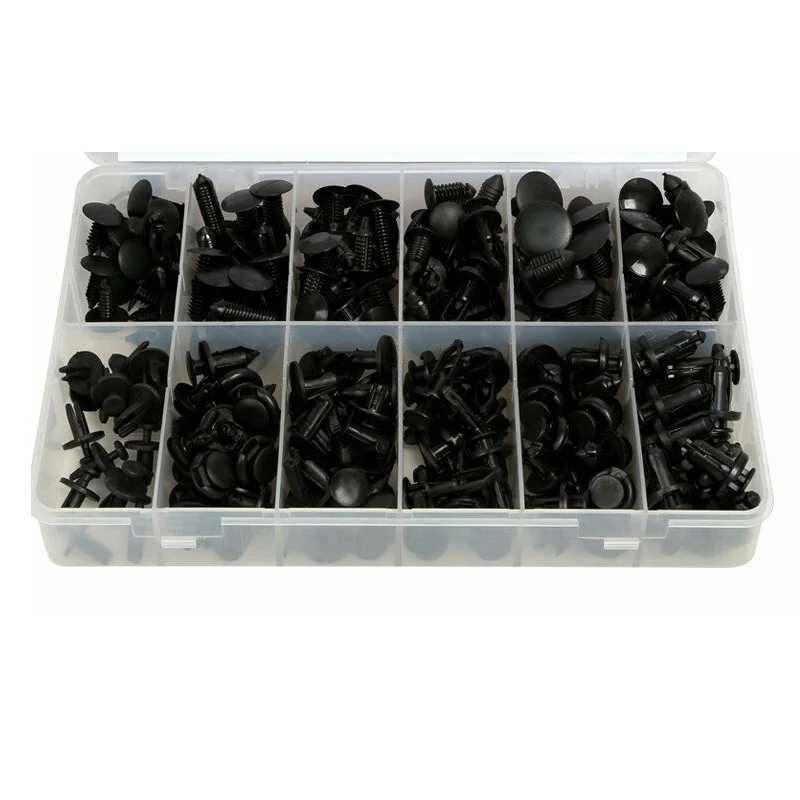 240pcs Panel Clip Fasteners Car Mixed Door Trim Auto Bumper Rivet Kit Automotive Body Plastic Snap Fastener