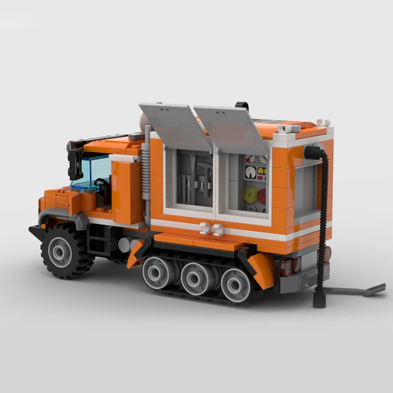 

qwert City Car Model MOC Building Bricks Orange Off-Road Truck Modular Technology Children Holiday Gifts Assemble Toys Suit