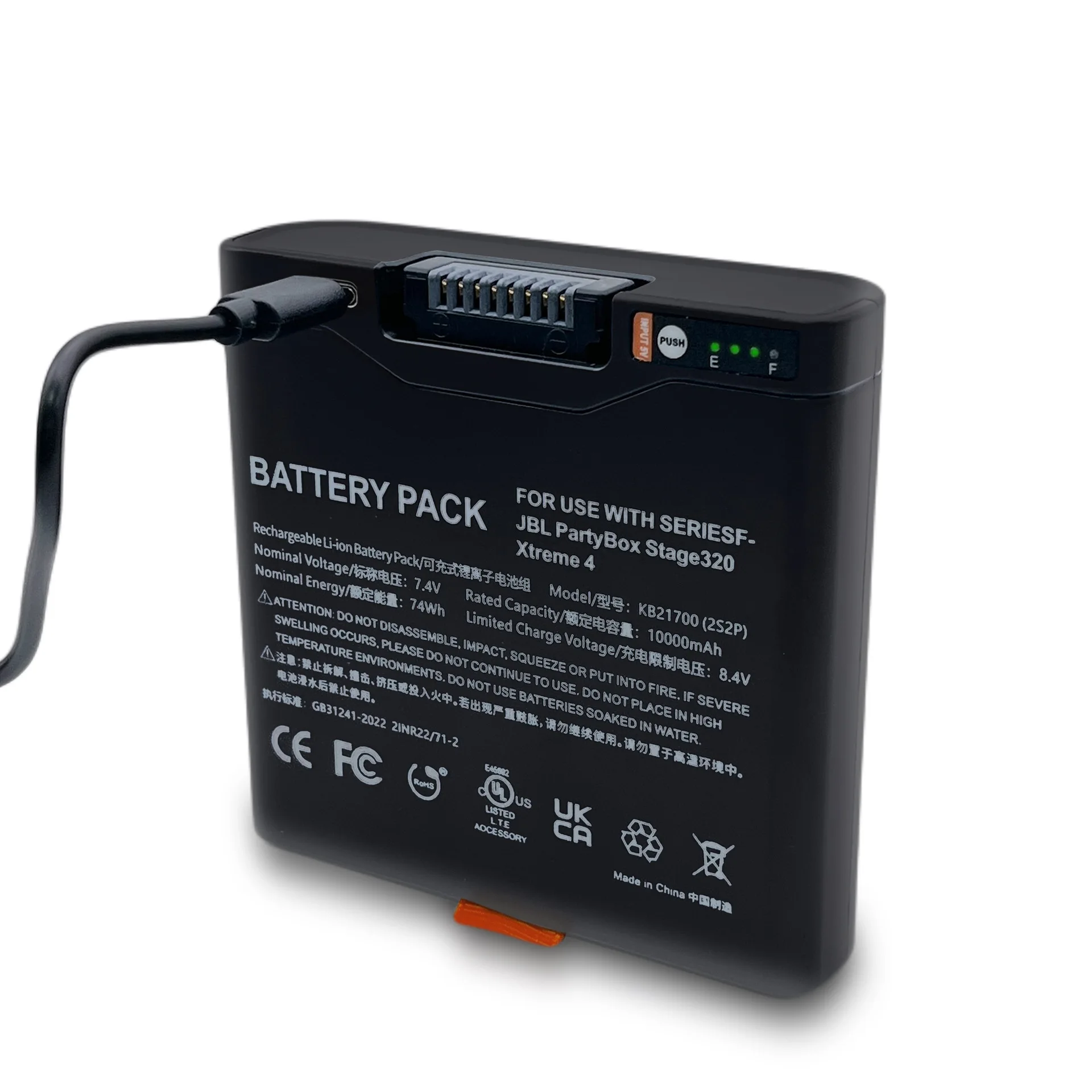 KB21700 10000mAh Rechargeable Battery Pack Replacement For Boombox 4 Gen PartyBox 320 Wireless Outdoor Bluetooth Speaker