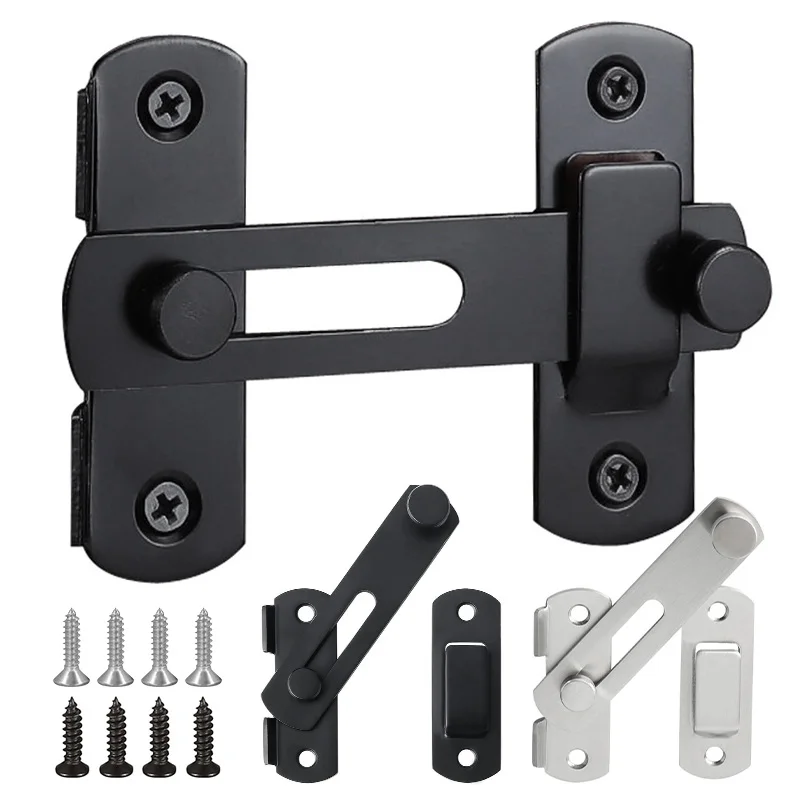 1-3pcs Stainless Steel Door Bolt Barn Door Slide Latch Cabinet Door Gate Latch Flip Latch Pet Cage Safety Sliding Door Latch