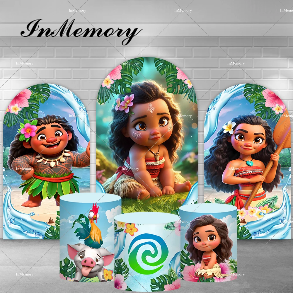 

Summer Ocean Beach Maui Moana Chiara Wall Arch Backdrop Cover for Baby Shower Girls 1st Birthday Party Backgrounds Supplier