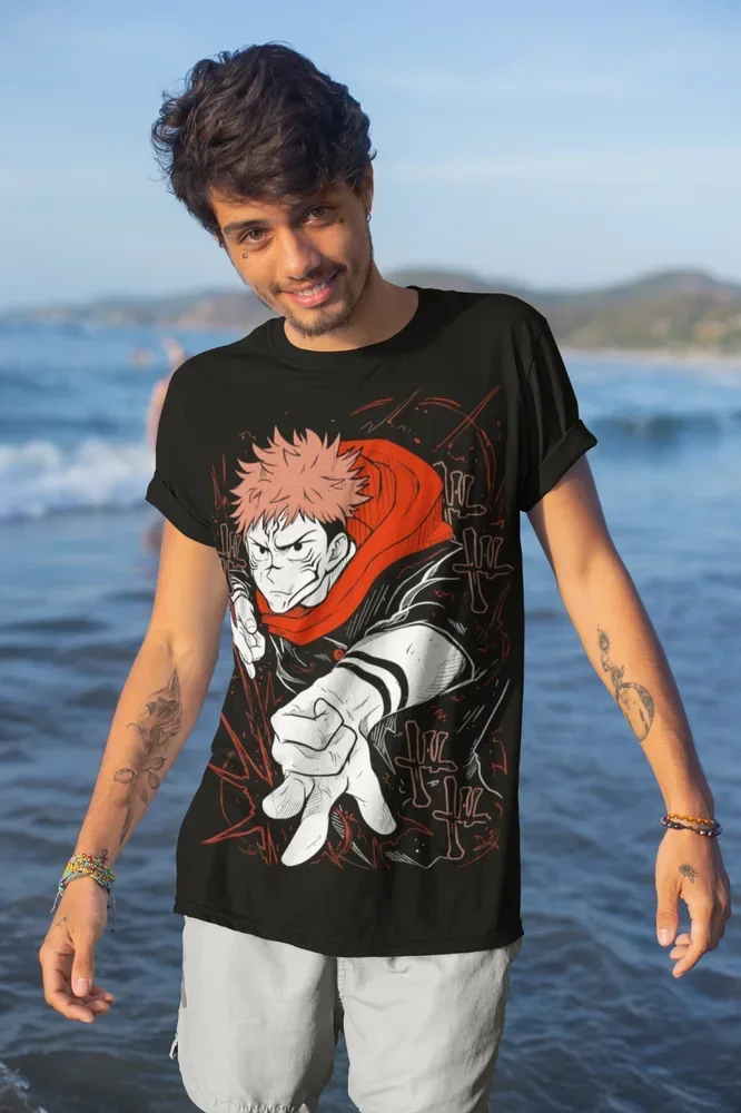 Sukuna Itadori T-Shirt Megumi Yuji Jujutsu Kaisen Gojo Anime Gift Shirt Soft Tee