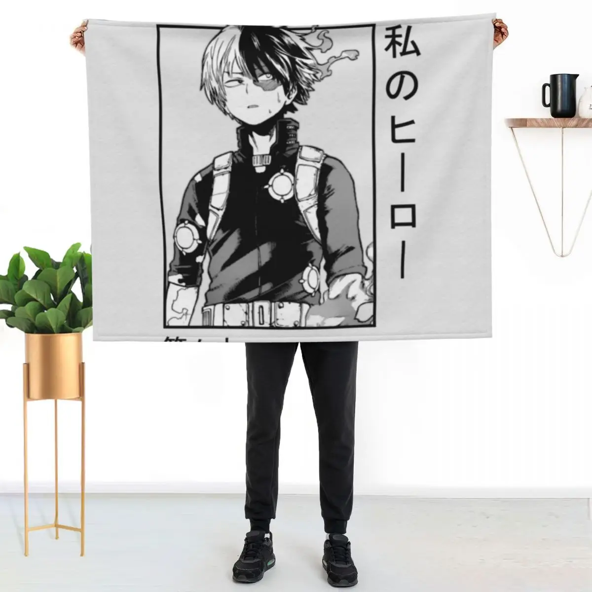 Shoto Todoroki Throw Blanket Soft Big Thins Large Decorative Sofa Soft Cute Blankets