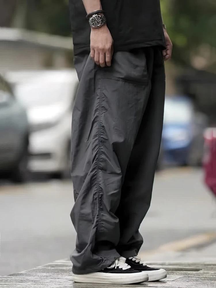 Outdoor Waterproof Parachute Pants Men Casual Baggy Wide leg Motorcycle Pants Streetwear Sport Jogger Sweatpants Trousers - Image 4