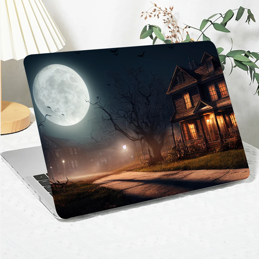 Halloween Moon Night Print Laptop Case for MacBook Air M4 13 Case A3240 Shell for MacBook Pro M1 M2 M3 13 14 15 16 16.2 Case