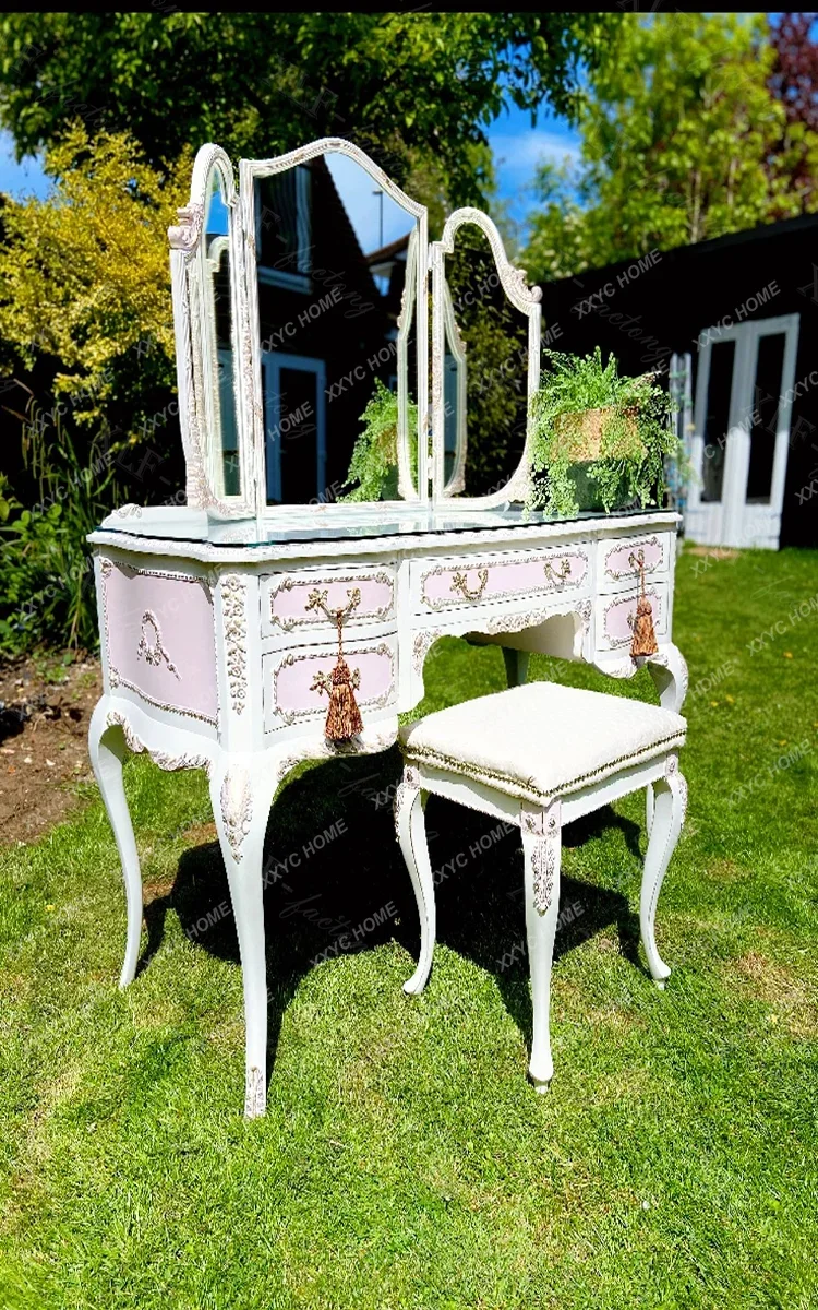 

YYV A Luxury Large Vanity Table Room Storage Modern Vanity Table Makeup Room Penteadeira De Maquiagem Bedroom Furniture