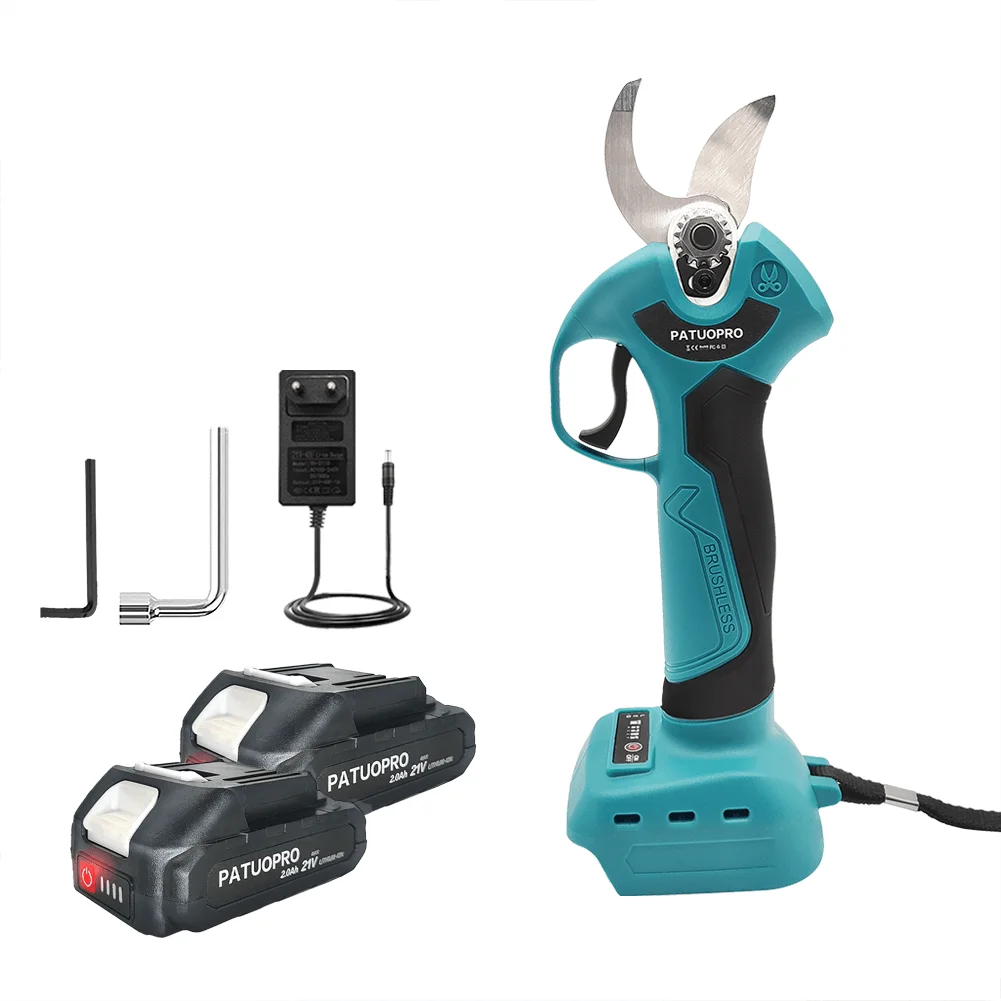 Tesoura de Poda Elétrica sem Fio 30 mm sem Escova Recarregável Tesoura Elétrica Jardim Bonsai Galhos Podador para Makita Bateria de 18v