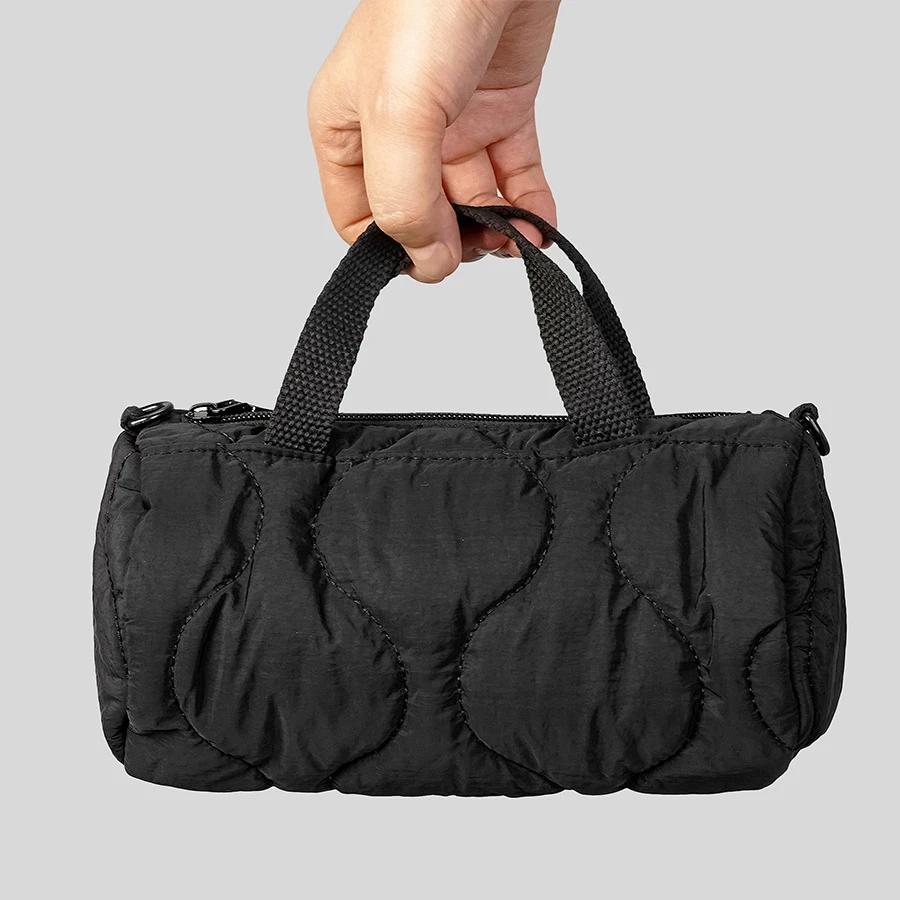 Bolsos de mano de nailon con forma de barril para mujer diseñador de lujo novedad de 2023 ropa de algodón a la moda bolsos cruzados de hombro monederos envío gratis llegada rápida