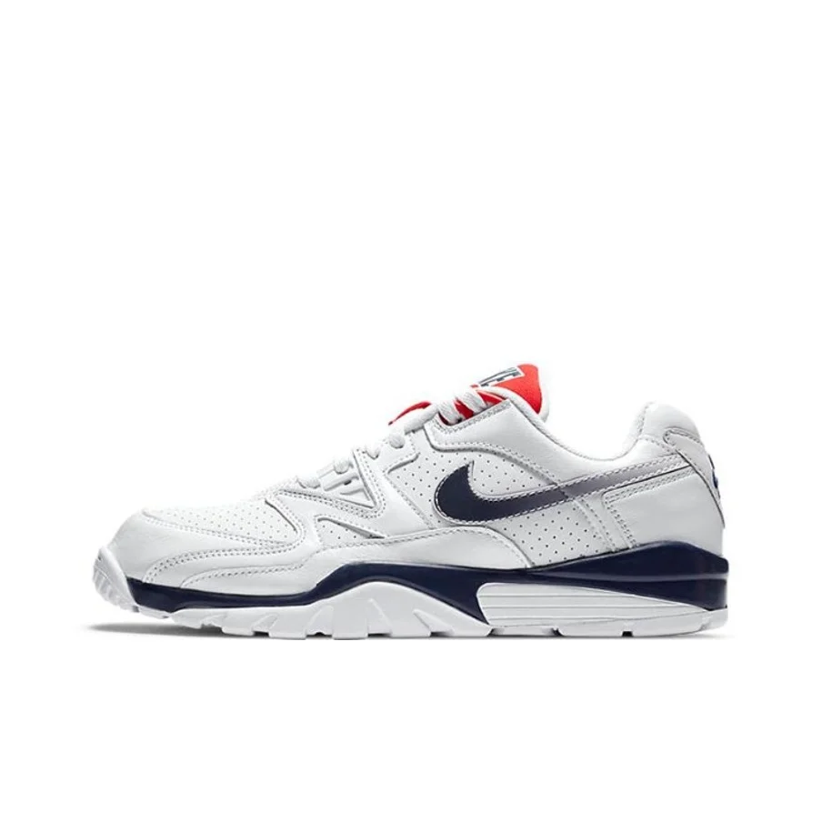 Nike Air Trainer 3 Abriebfeste Low-Top-Laufschuhe für Herren, Weiß, Blau, Rot, CN0924-100