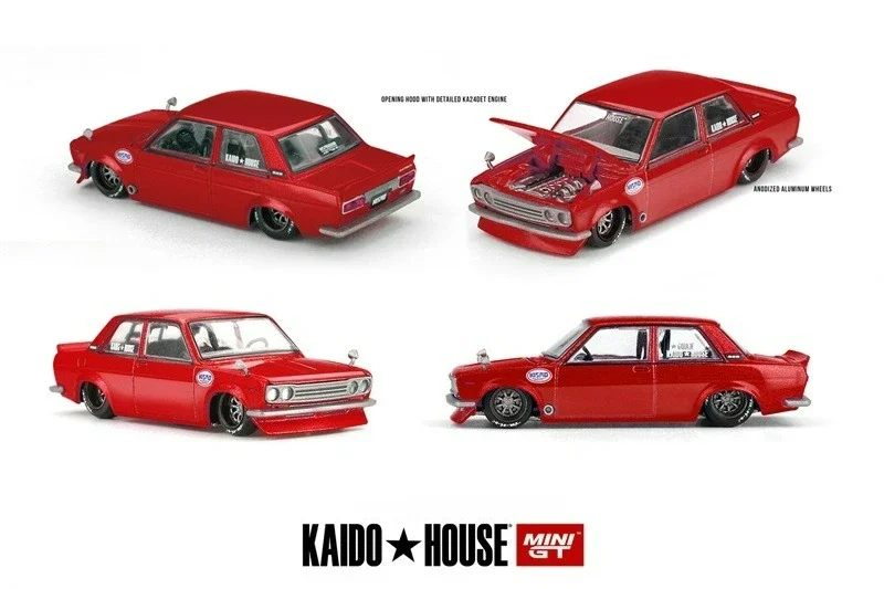 Kaido House x MINI GT 1:64 Datsun 510 Street V3 Die-Cast Car Model Miniature Gifts