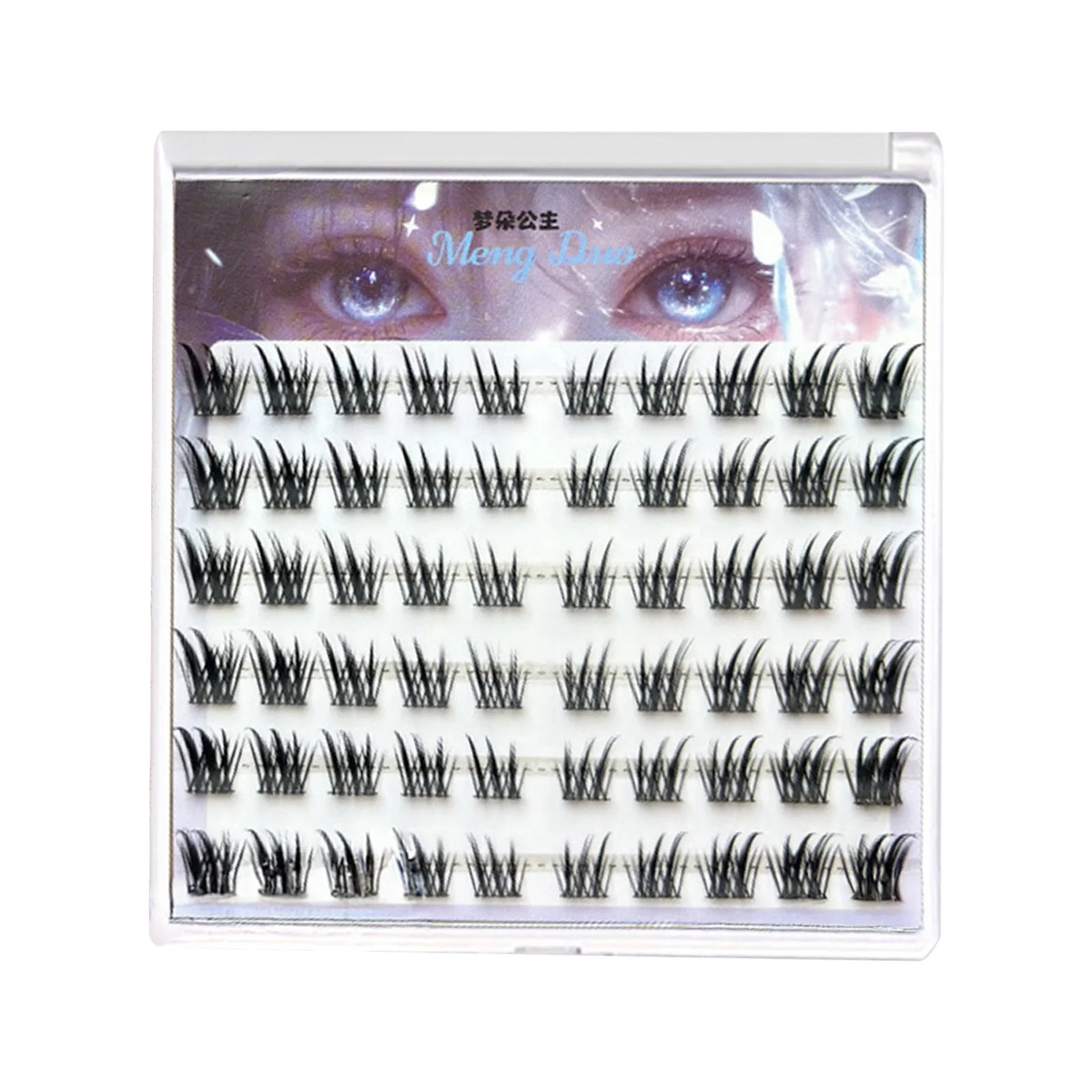 الثعلب العين الرموش الصناعية المجنح مسبقًا حجم المشجعين المانجا رمش مختلط طول 10-14 مللي متر رموش طبيعية سوداء اكسسوارات ماكياج #5