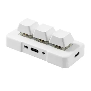 MK321BT 3 Tuşlu Mini Özel Tasarım Klavye, Mekanik Mavi Anahtarlı, USB+BT Çift Modlu, Ofis, Oyun ve Multimedya Klavyesi 10 best sales Mavi anahtarlı klavye - №8