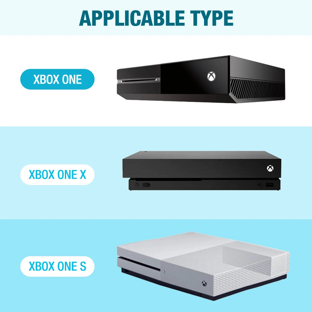 BitFunx Piedini stampati in 3D Staffa di raffreddamento con supporto orizzontale per console di gioco XBOX One /XBOX One S / XBOX One X