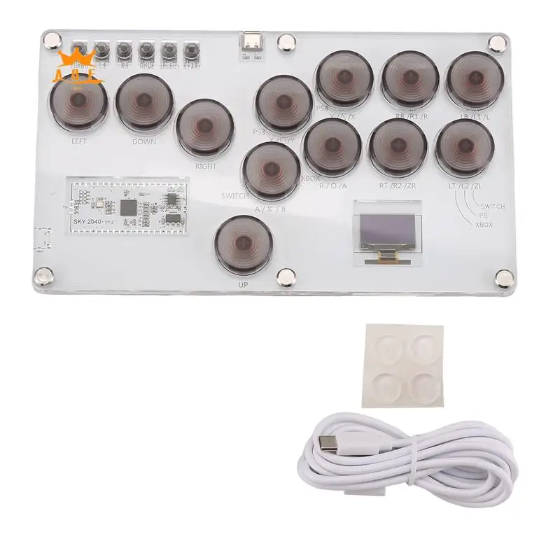 

A08E-Arcade Joystick Hitbox Street Fighter Controller Fight Stick Game Controller Mechanical Button For PC/PS4/PS3/PC/ Switch Du