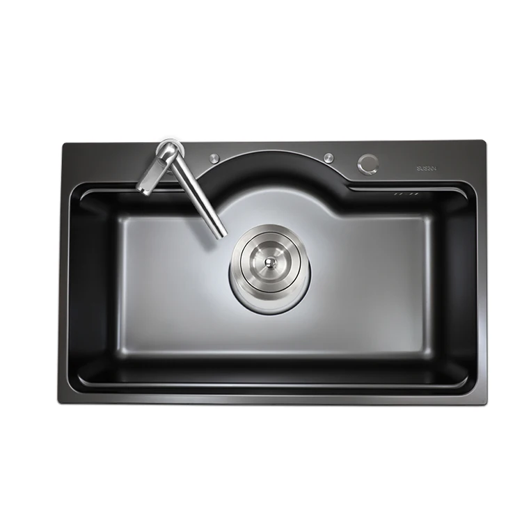 Stainless Steel Modern Under Mount Single Bowl Rectangular Kitchen Sink With One Hole