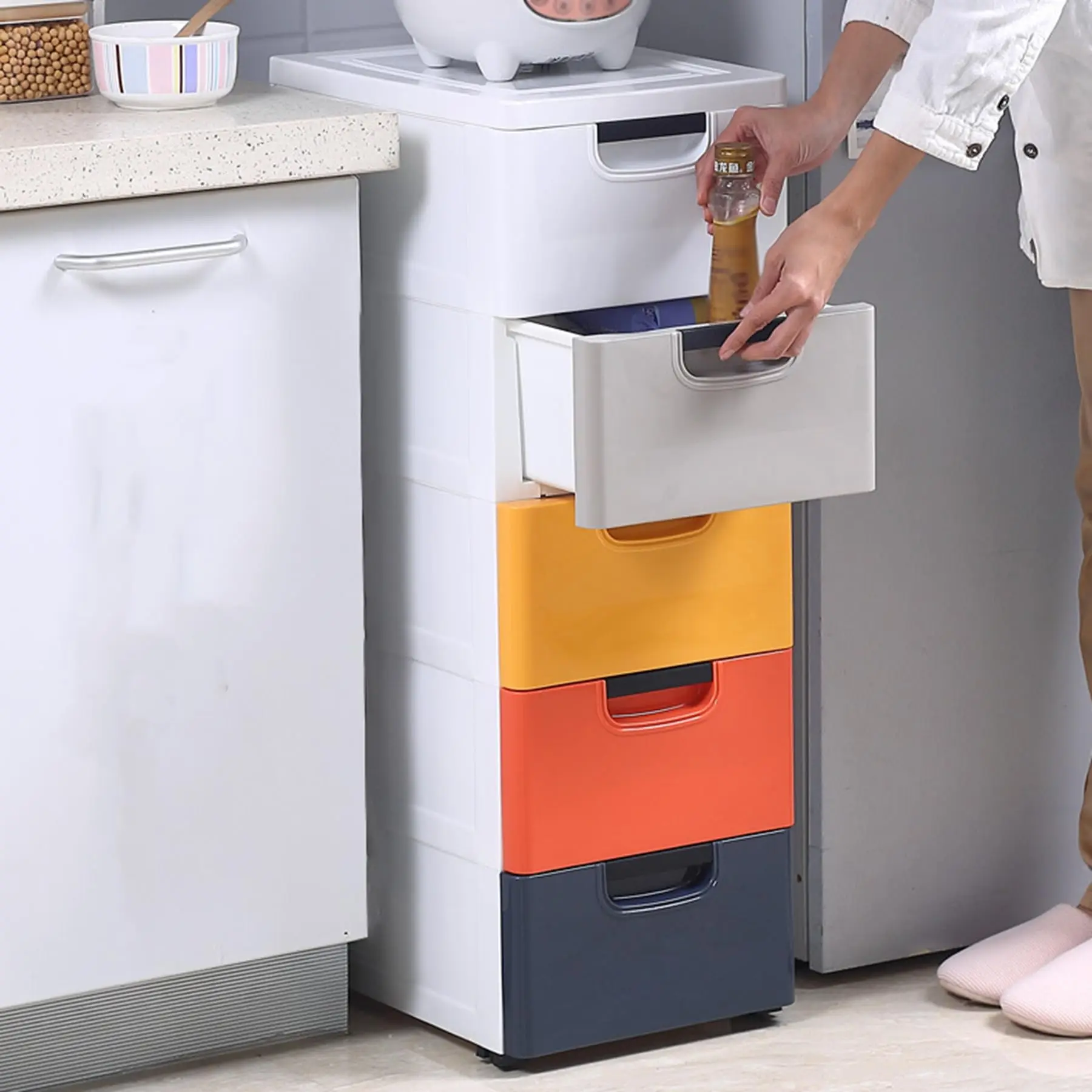 Шкаф для хранения с 5 ящиками, 5-ярусный передвижной узкий шкаф с выдвижным ящиком, menu напольный шкаф для небольших помещений, комплект для ванной комнаты